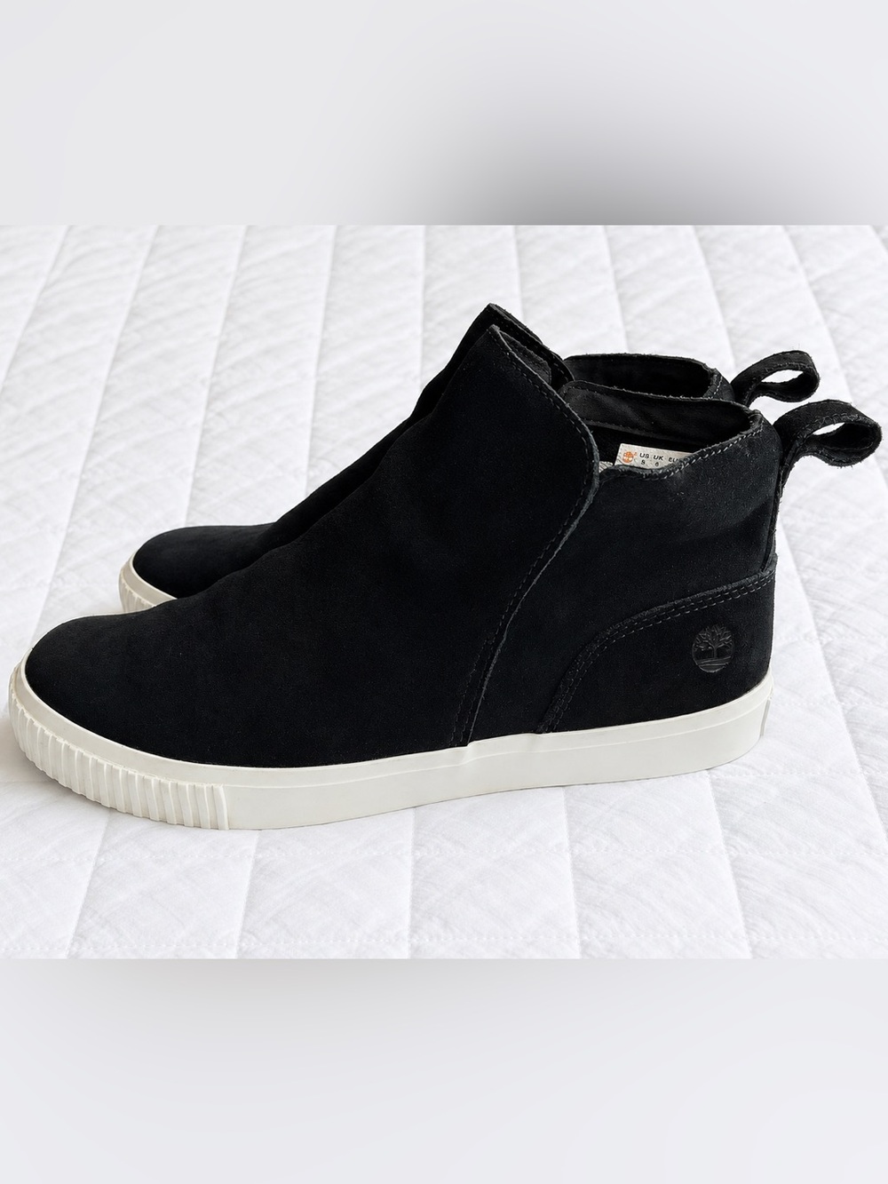 Timberland Skyla Bay Black Suede Pull-On Sneaker Booties Women’s 8